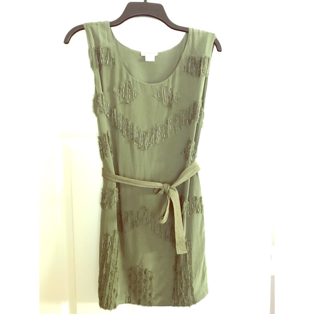 Jamison silk mini dress with beading size small